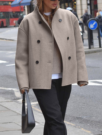 Courtney - Chaqueta oversize de moda con cierre de botones