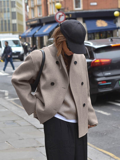 Courtney - Chaqueta oversize de moda con cierre de botones