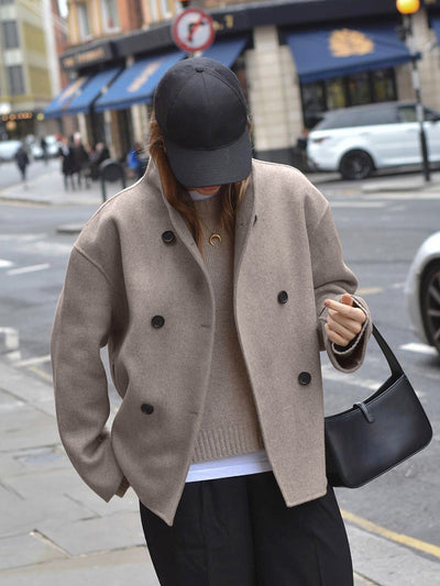 Courtney - Chaqueta oversize de moda con cierre de botones
