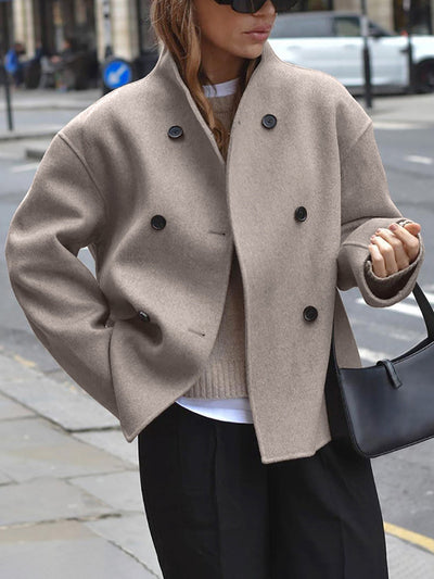 Courtney - Chaqueta oversize de moda con cierre de botones