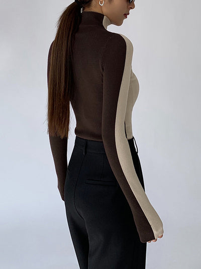 Tabea – Top de Punto Reversible de Dos Colores
