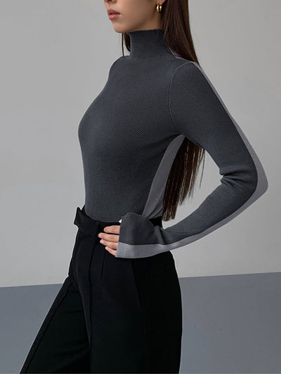 Tabea – Top de Punto Reversible de Dos Colores