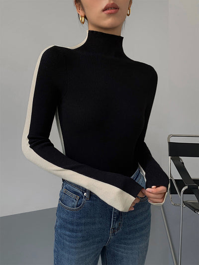 Tabea – Top de Punto Reversible de Dos Colores