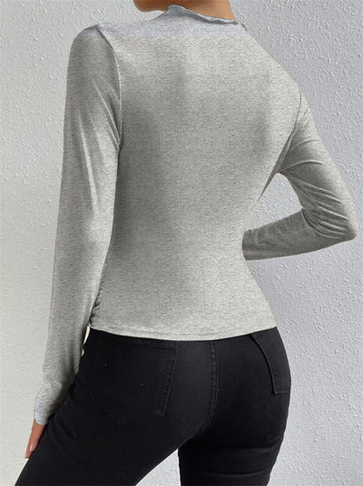 Livia – Camiseta de manga larga con pliegues