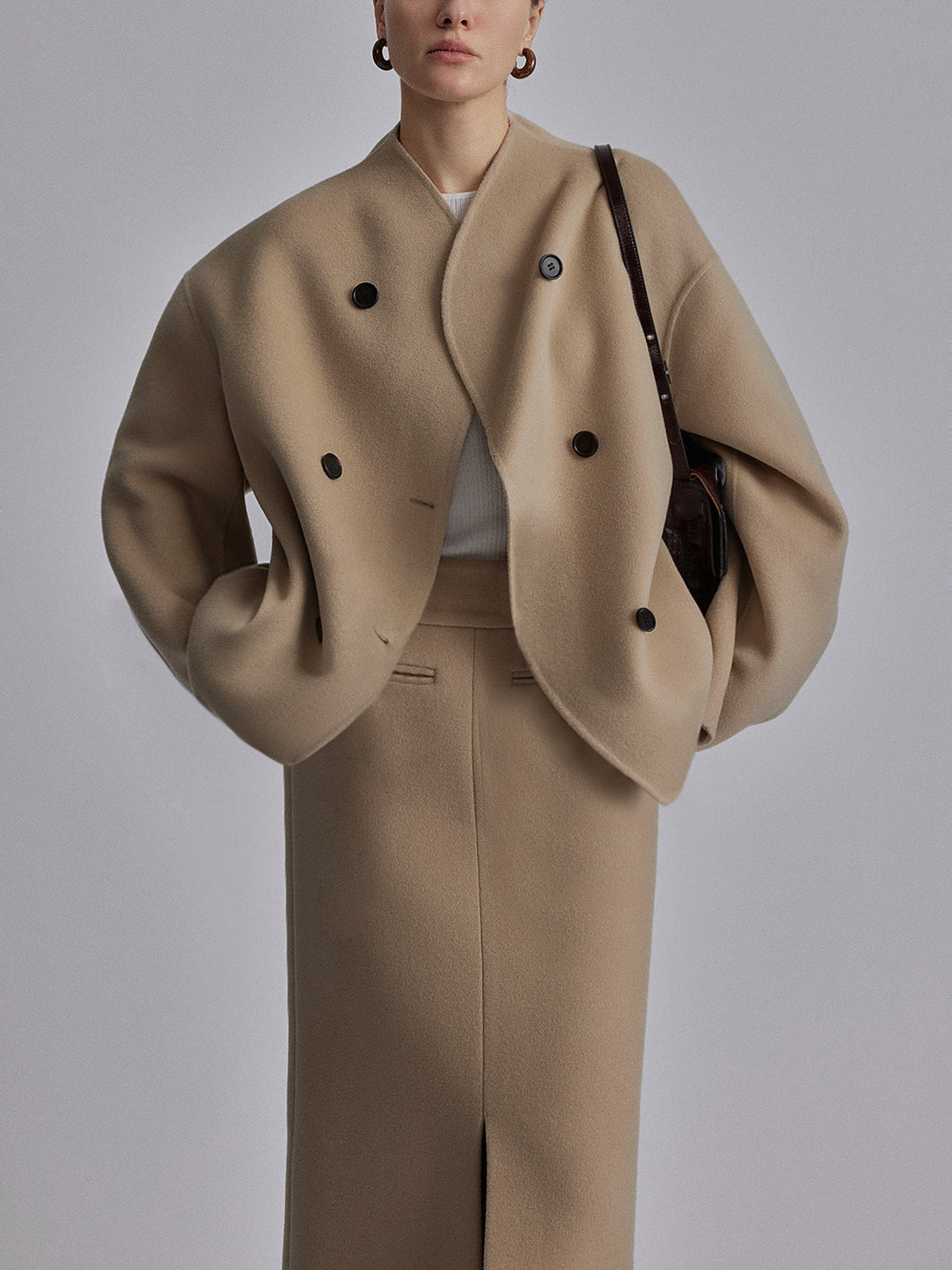Courtney - Chaqueta oversize de moda con cierre de botones