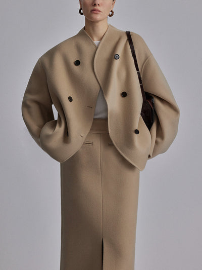 Courtney - Chaqueta oversize de moda con cierre de botones