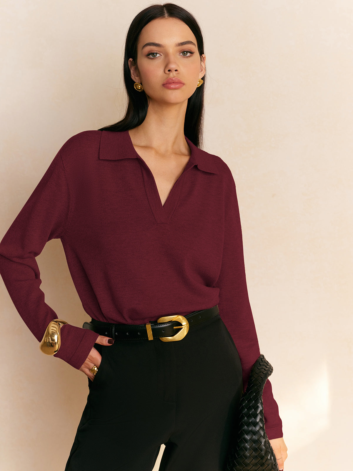 Fiona – Pullover con cuello casual