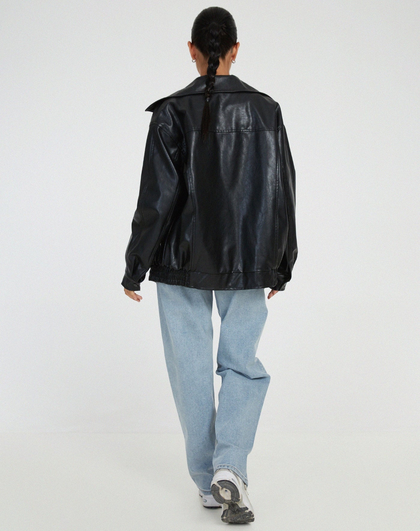 Ariane – Chaqueta de cuero para mujer en estilo oversize