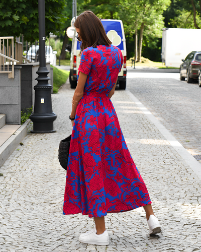 Elowen - Vestido de cintura floral