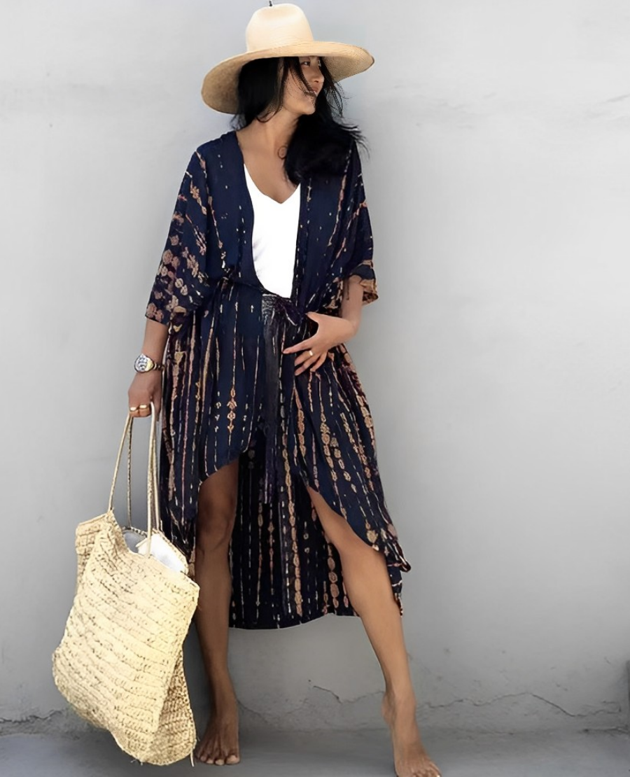Palm Isle - Bata Kimono Sexy Para la Playa