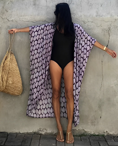 Palm Isle - Bata Kimono Sexy Para la Playa