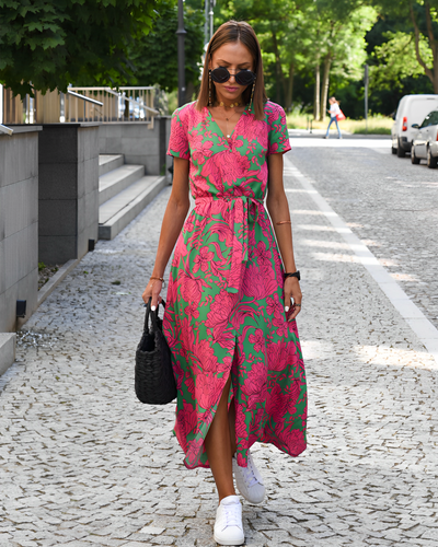 Elowen - Vestido de cintura floral