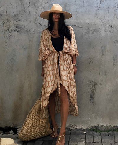 Palm Isle - Bata Kimono Sexy Para la Playa