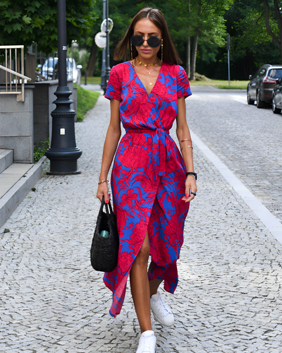 Elowen - Vestido de cintura floral