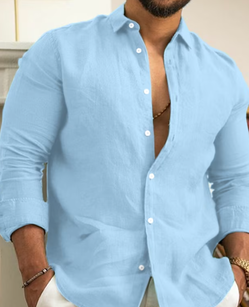 Liam - Camisa de Lino Ultimate para un Estilo de Verano sin Esfuerzo
