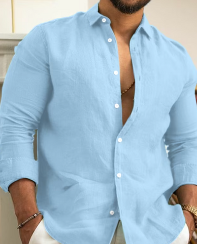 Liam - Camisa de Lino Ultimate para un Estilo de Verano sin Esfuerzo