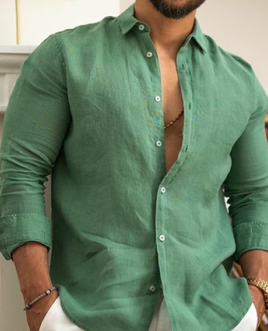 Liam - Camisa de Lino Ultimate para un Estilo de Verano sin Esfuerzo