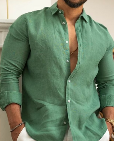 Liam - Camisa de Lino Ultimate para un Estilo de Verano sin Esfuerzo