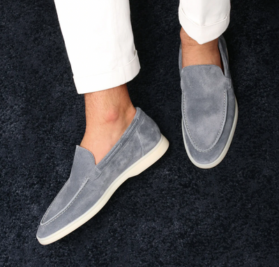 Lorenzo - Mocasines Clásicos de Ante Para Hombres