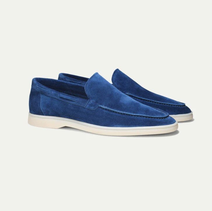 Lorenzo - Mocasines Clásicos de Ante Para Hombres