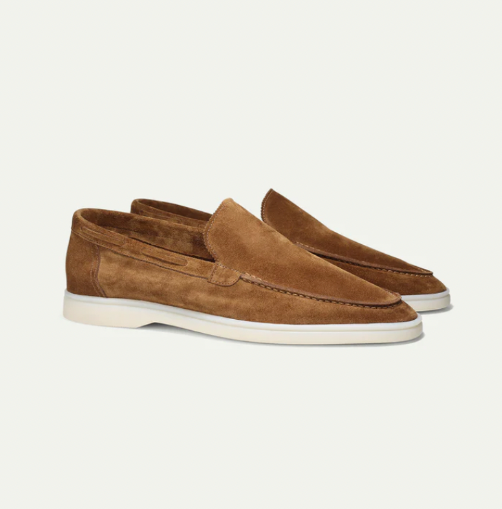 Lorenzo - Mocasines Clásicos de Ante Para Hombres