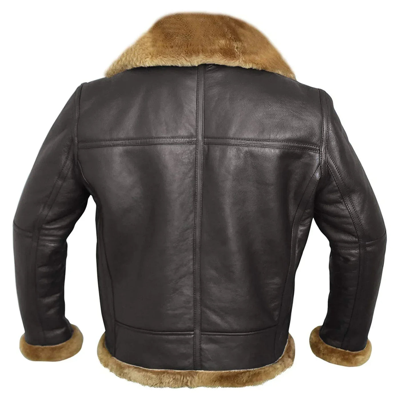 Benjamín - Chaqueta bomber casual de cuero de oveja