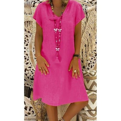 Felicia - Vestido de algodón holgado y casual