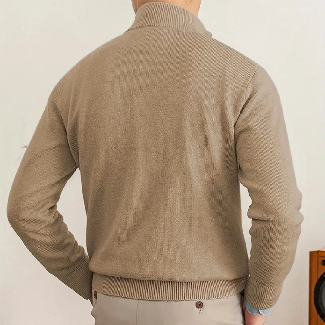 Olivier - Pullover de algodón con medio cierre
