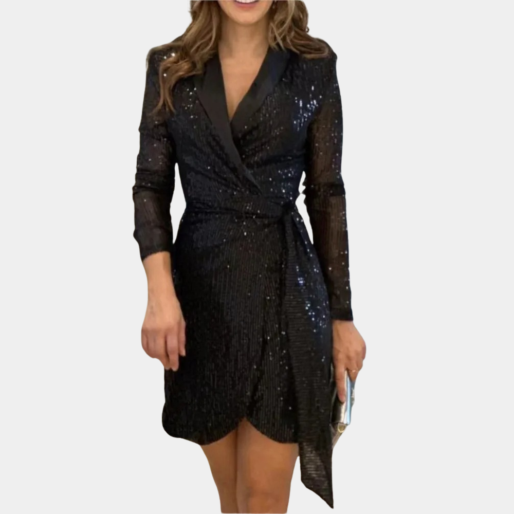 Nessa - Vestido blazer con cinturón para mujer