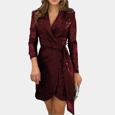 Nessa - Vestido blazer con cinturón para mujer