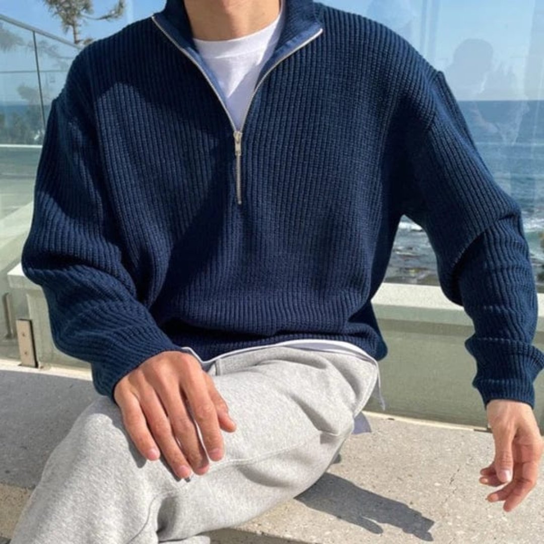 Carlo – Suéter con medio Zipper