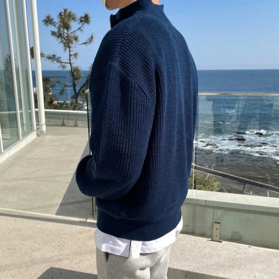 Carlo – Suéter con medio Zipper