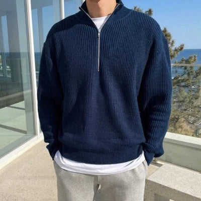 Carlo – Suéter con medio Zipper