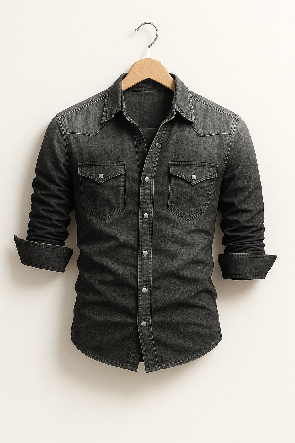 Maxime - Camisa de mezclilla suelta para hombres
