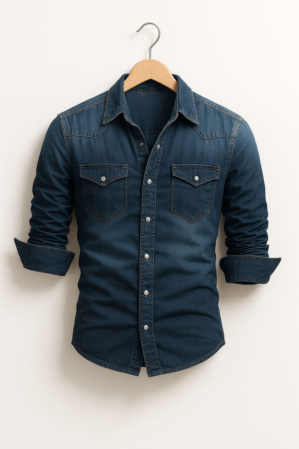 Maxime - Camisa de mezclilla suelta para hombres