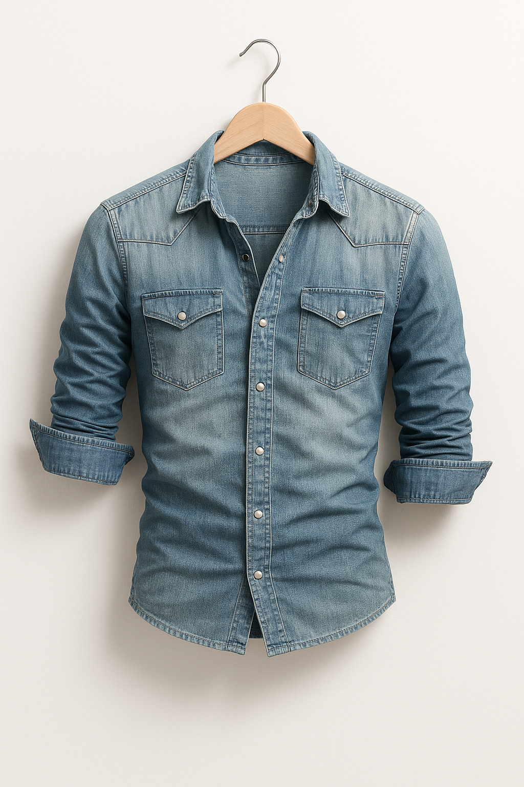 Maxime - Camisa de mezclilla suelta para hombres