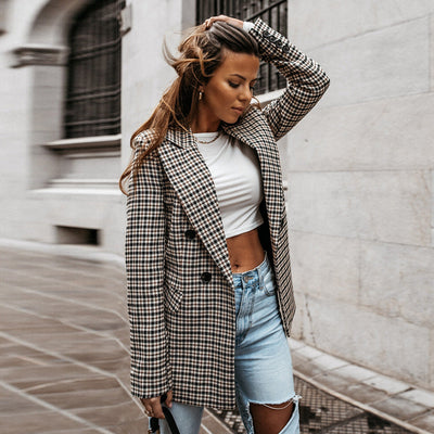 Karina - Blazer de cuadros para mujer