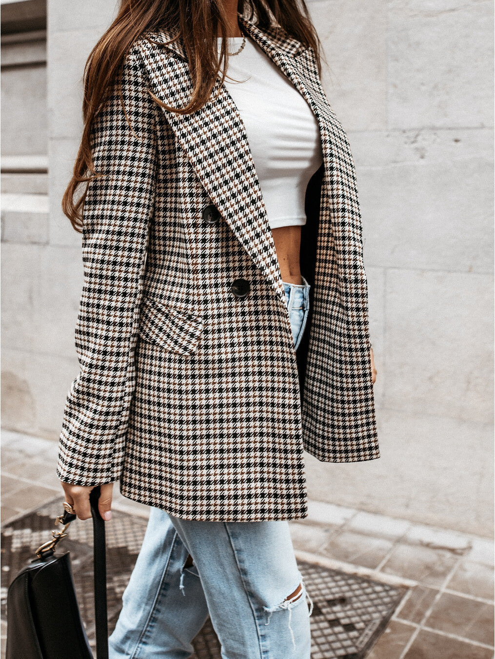 Karina - Blazer de cuadros para mujer