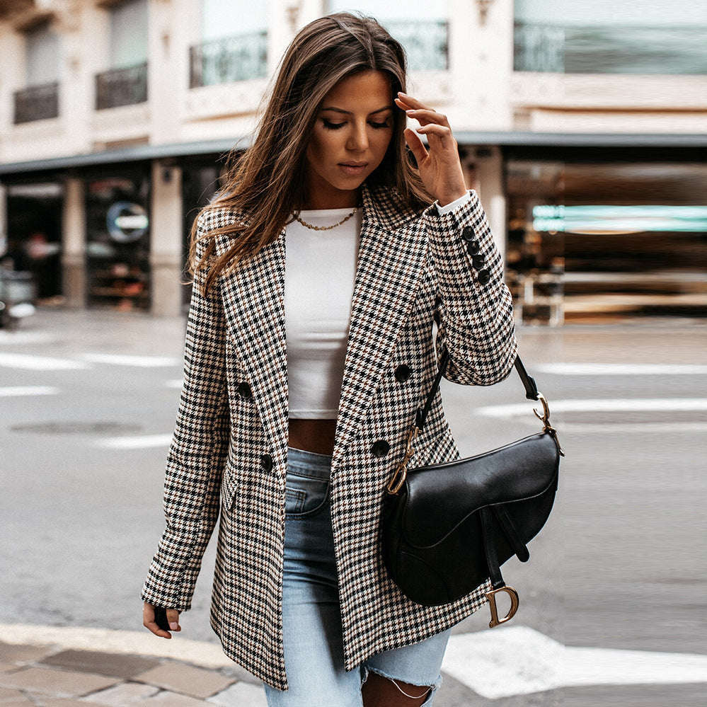 Karina - Blazer de cuadros para mujer
