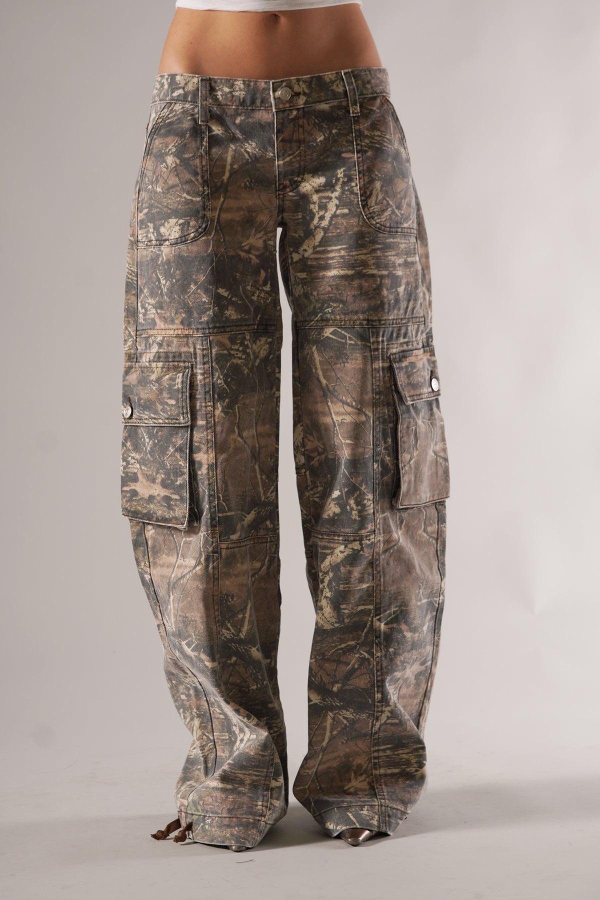 Demelza - Pantalón Cargo Ancho de Camuflaje para Mujeres