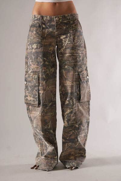 Demelza - Pantalón Cargo Ancho de Camuflaje para Mujeres
