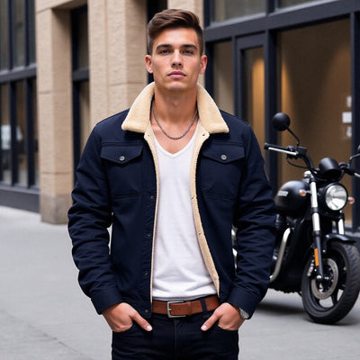 Chris - Chaqueta Bomber Vintage para Hombres