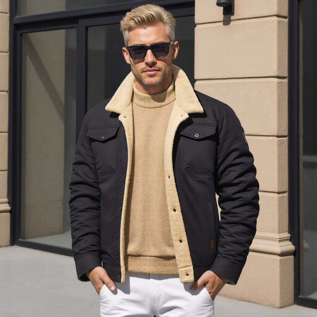 Chris - Chaqueta Bomber Vintage para Hombres