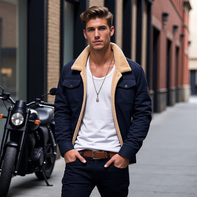 Chris - Chaqueta Bomber Vintage para Hombres