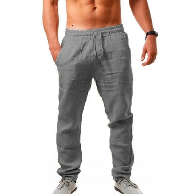 Beckendorf - Pantalones Ligeros de Lino para Hombres