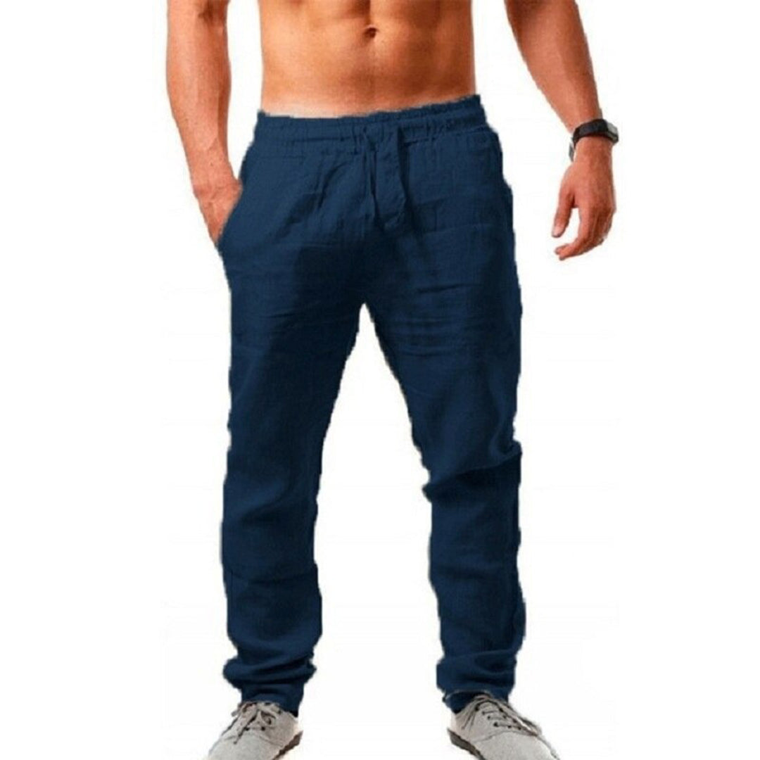 Beckendorf - Pantalones Ligeros de Lino para Hombres