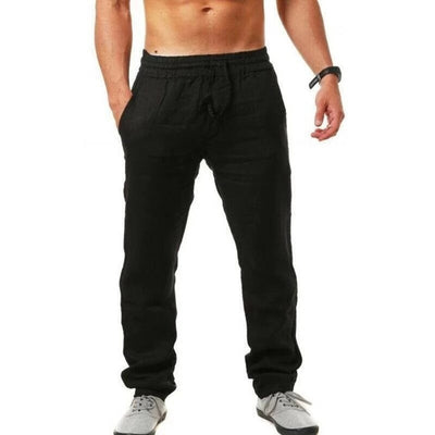 Beckendorf - Pantalones Ligeros de Lino para Hombres