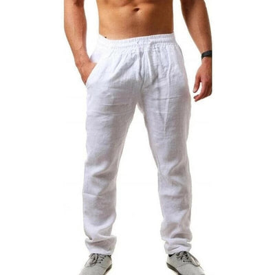 Beckendorf - Pantalones Ligeros de Lino para Hombres