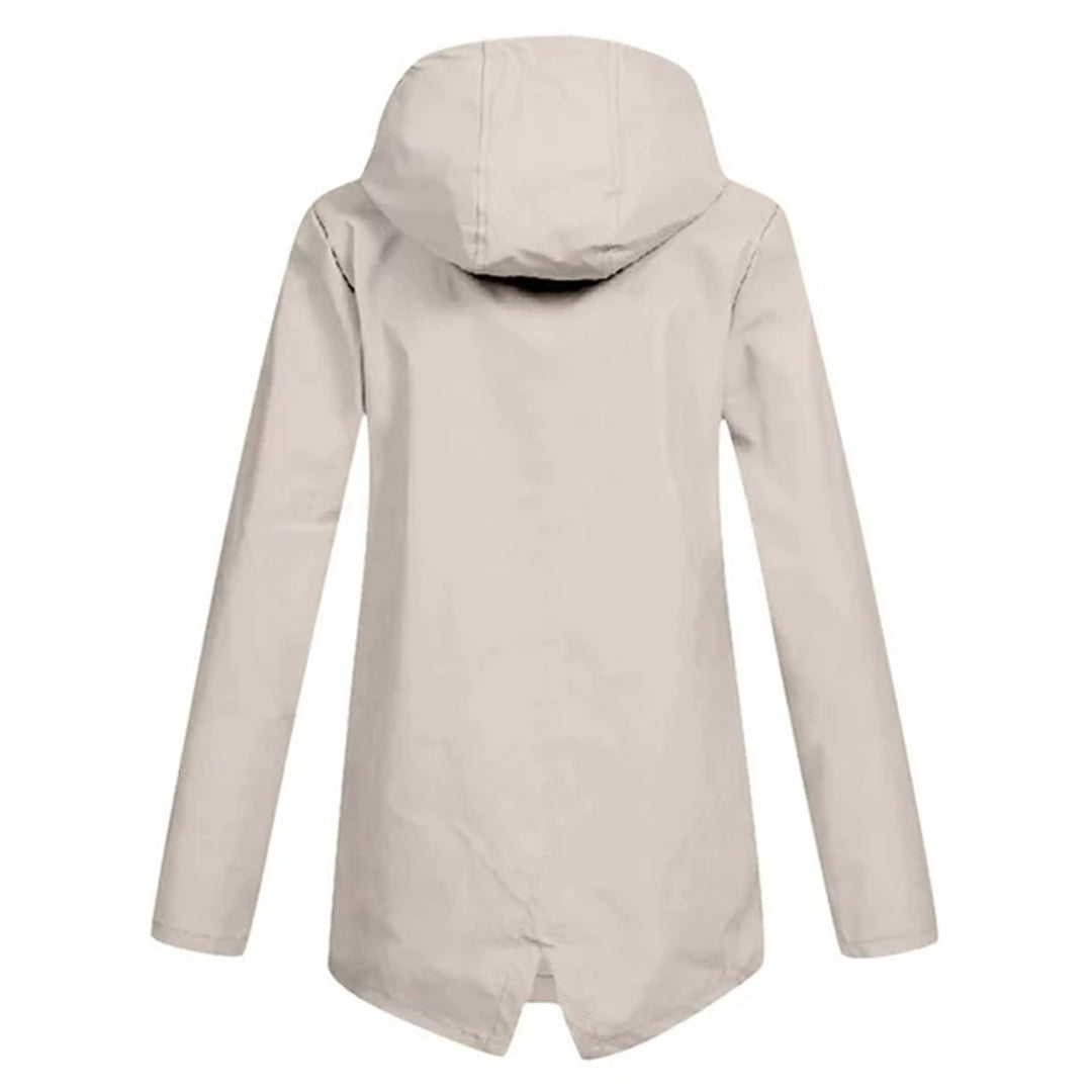 Aredhel - Abrigo Largo Impermeable con Capucha para Mujeres