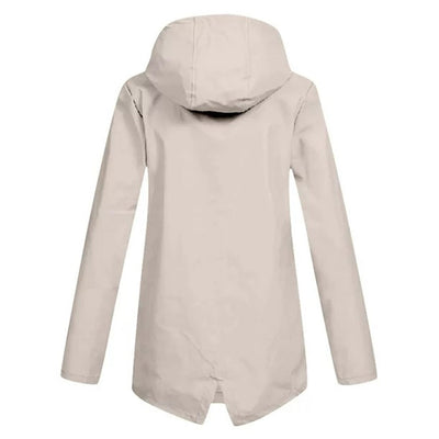 Aredhel - Abrigo Largo Impermeable con Capucha para Mujeres
